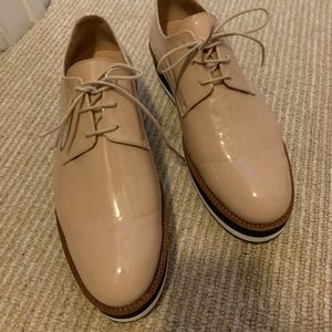 Dune Patent Leather Platforms